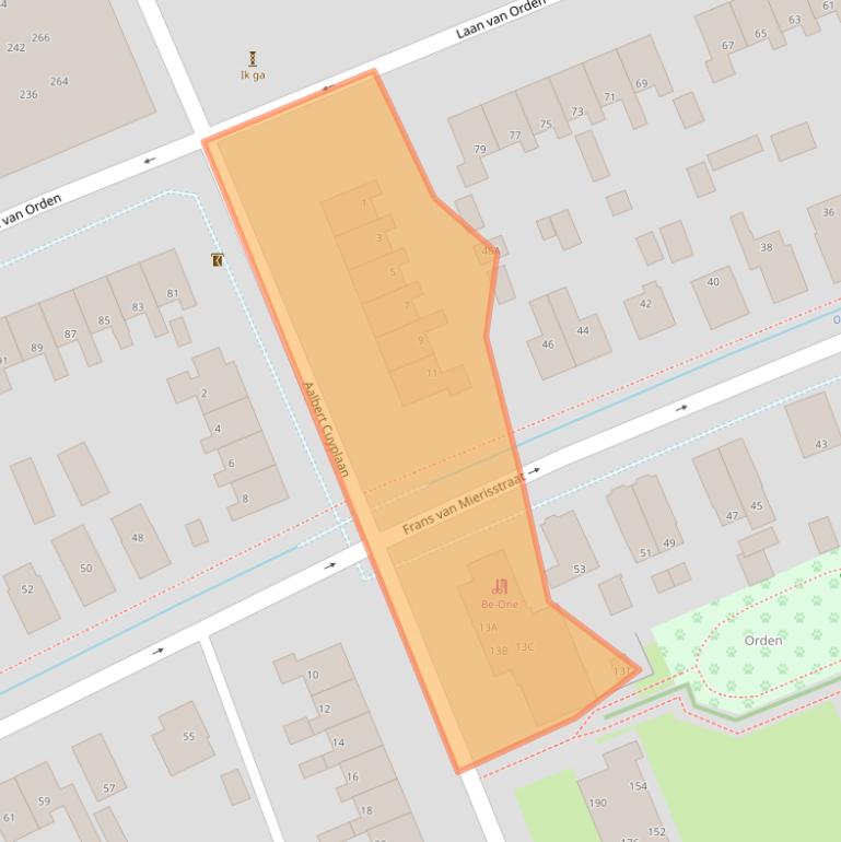 Kaart van postcodegebied 7312NA.