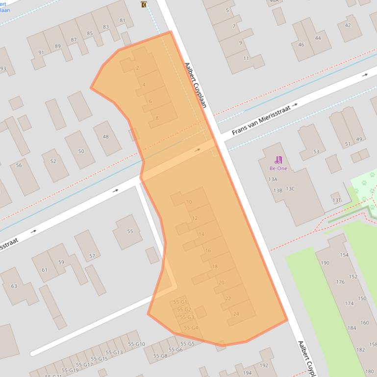 Kaart van postcodegebied 7312NC.