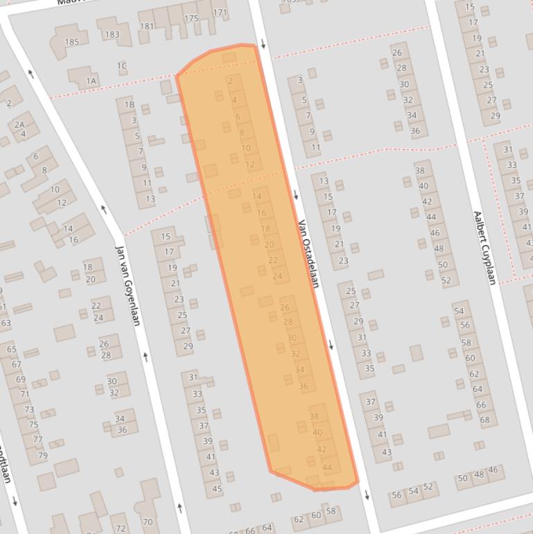 Kaart van postcodegebied 7312NG.