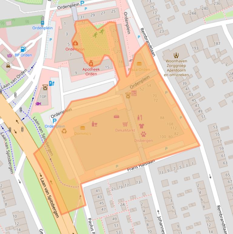 Kaart van postcodegebied 7312NL.