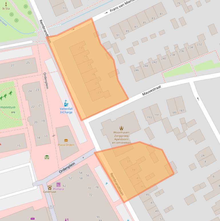 Kaart van postcodegebied 7312NR.