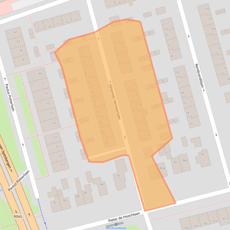 Kaart van postcodegebied 7312NX.