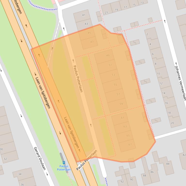 Kaart van postcodegebied 7312PB.