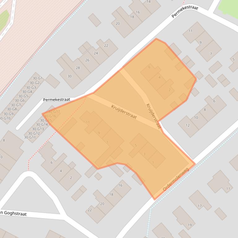 Kaart van postcodegebied 7312TA.