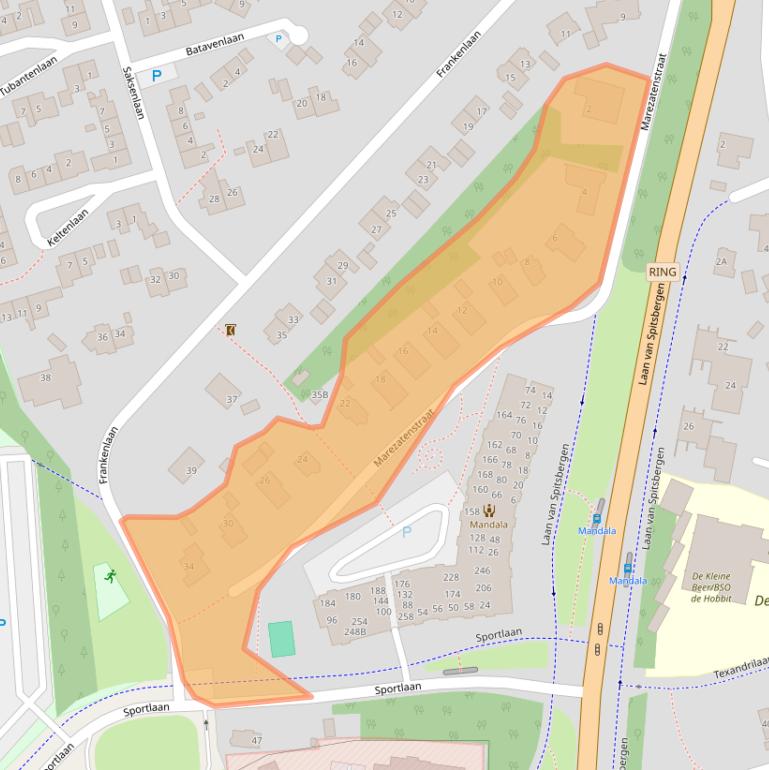 Kaart van postcodegebied 7312TK.