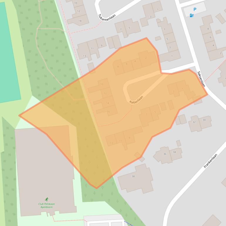 Kaart van postcodegebied 7312TL.