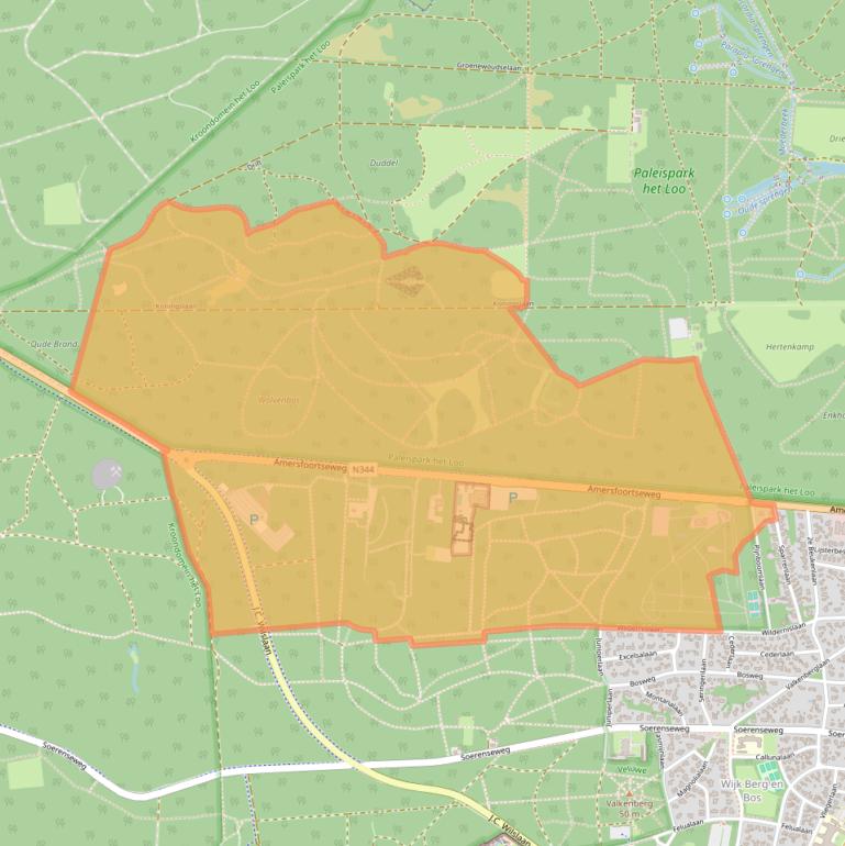 Kaart van postcodegebied 7313AC.