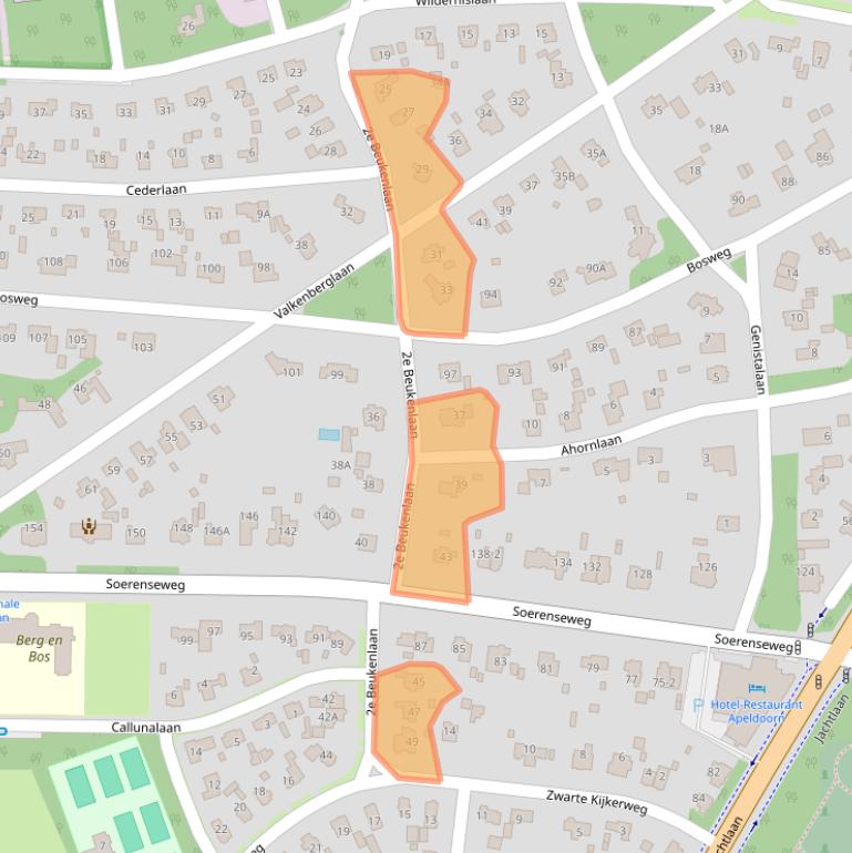 Kaart van postcodegebied 7313AR.