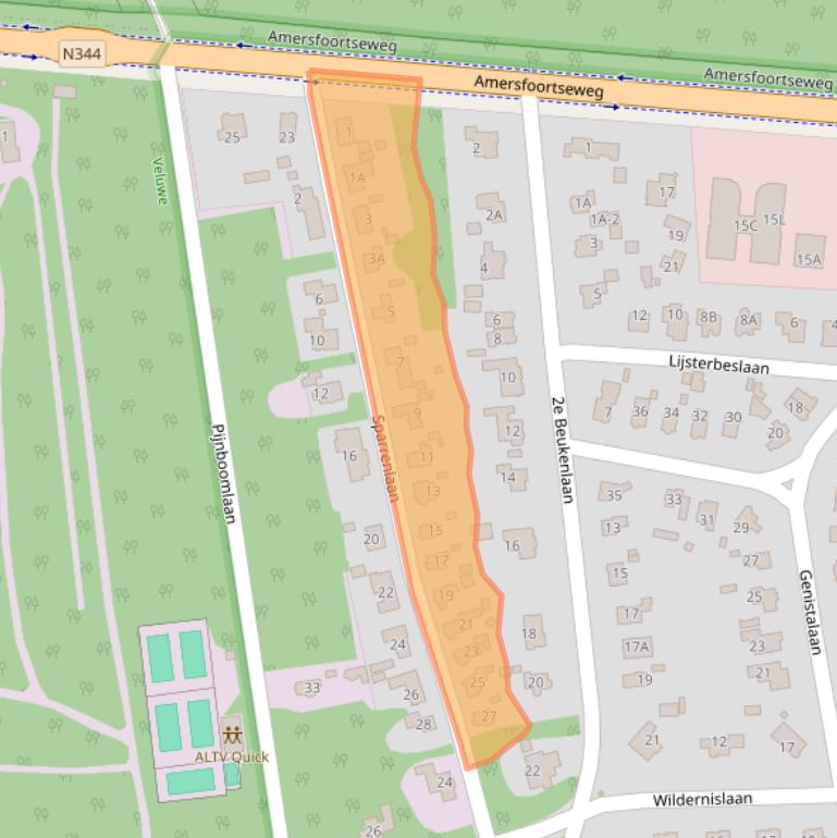 Kaart van postcodegebied 7313AT.