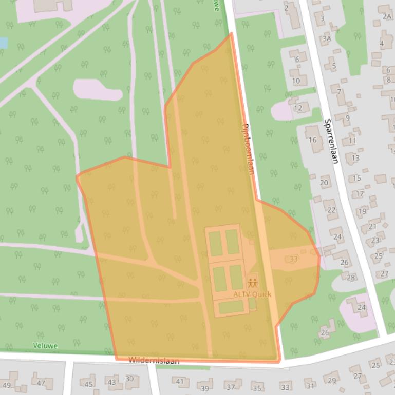 Kaart van postcodegebied 7313AW.