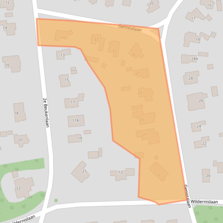 Kaart van postcodegebied 7313BH.