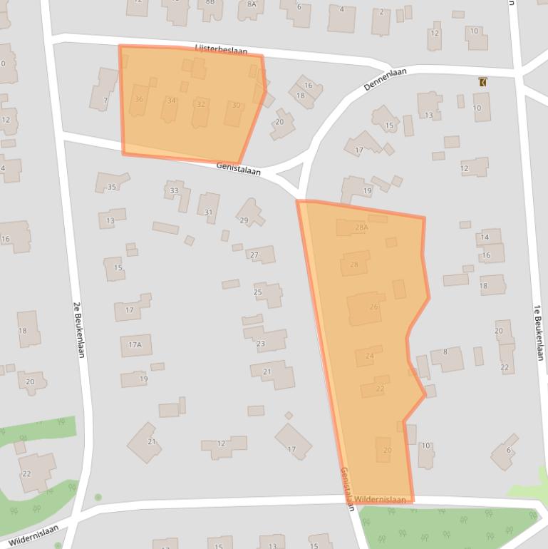 Kaart van postcodegebied 7313BJ.