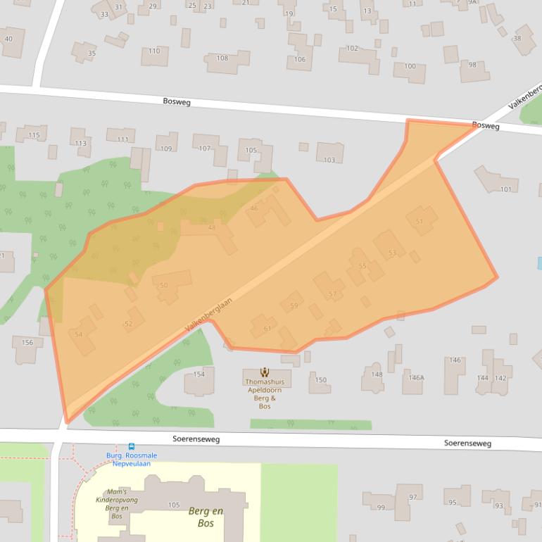 Kaart van postcodegebied 7313BM.