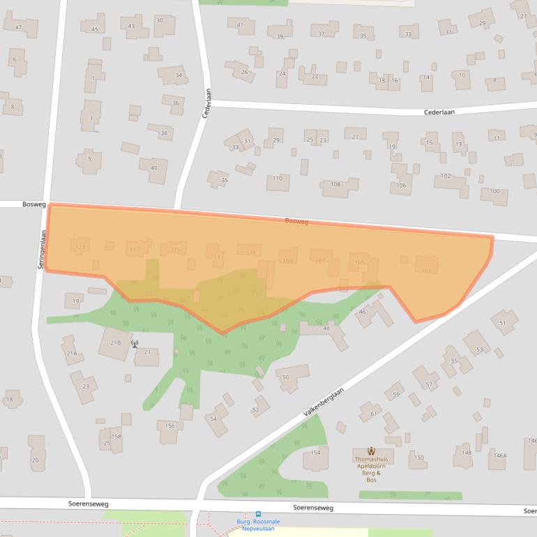 Kaart van postcodegebied 7313CB.