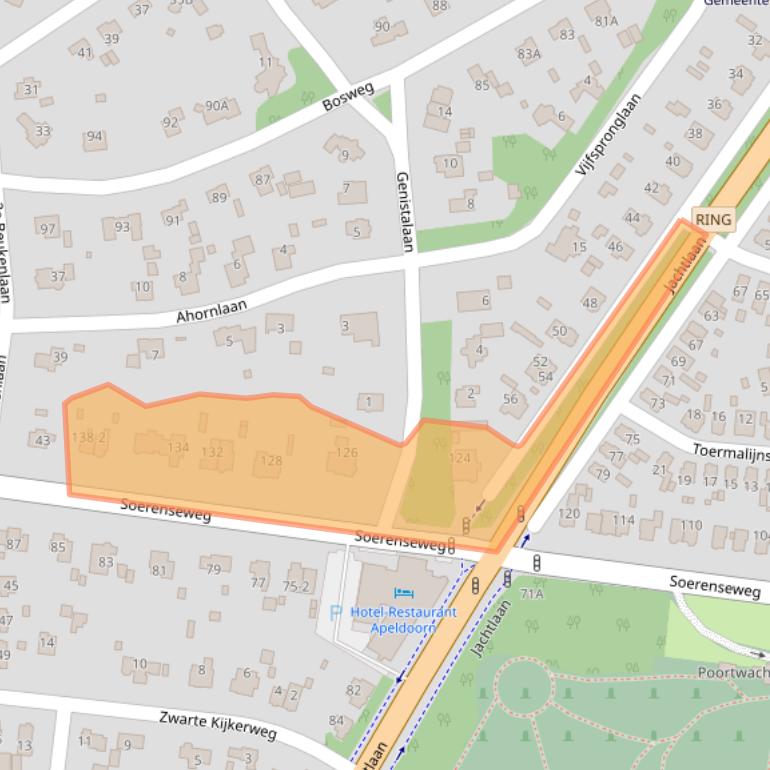 Kaart van postcodegebied 7313EL.