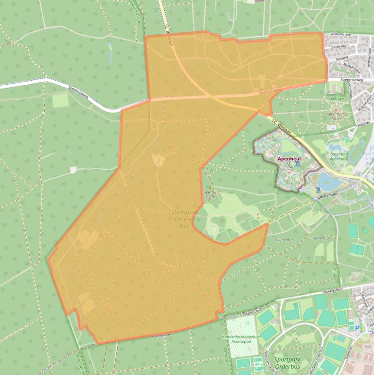 Kaart van postcodegebied 7313ER.
