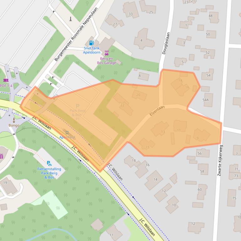 Kaart van postcodegebied 7313HE.