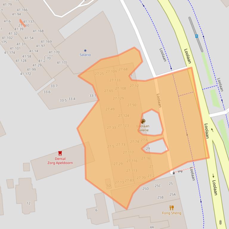 Kaart van postcodegebied 7314AC.