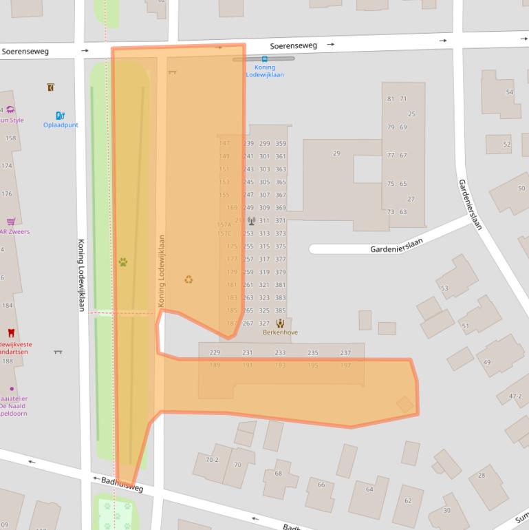 Kaart van postcodegebied 7314AW.