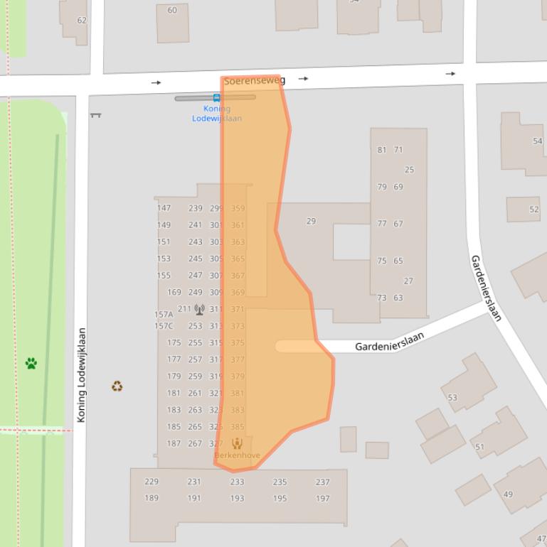 Kaart van postcodegebied 7314AZ.