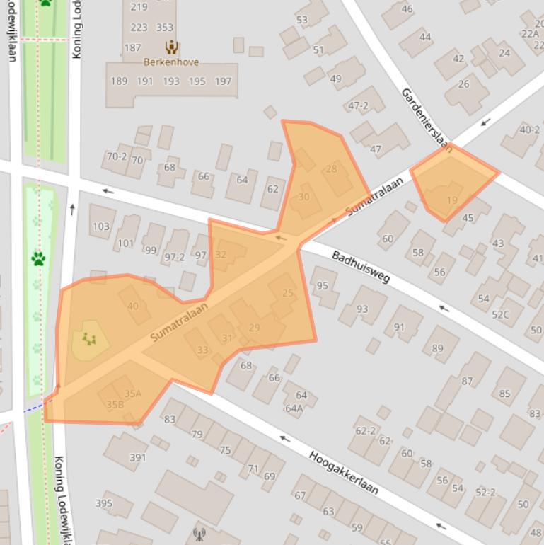 Kaart van postcodegebied 7314CL.