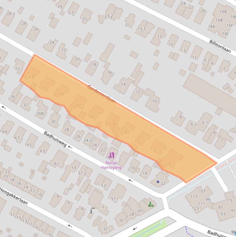 Kaart van postcodegebied 7314CS.