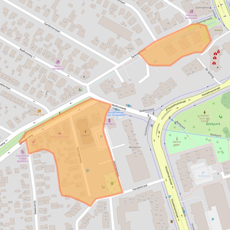 Kaart van postcodegebied 7314EN.