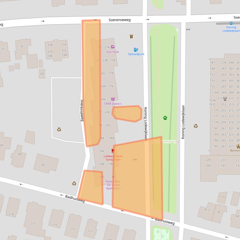 Kaart van postcodegebied 7314GP.