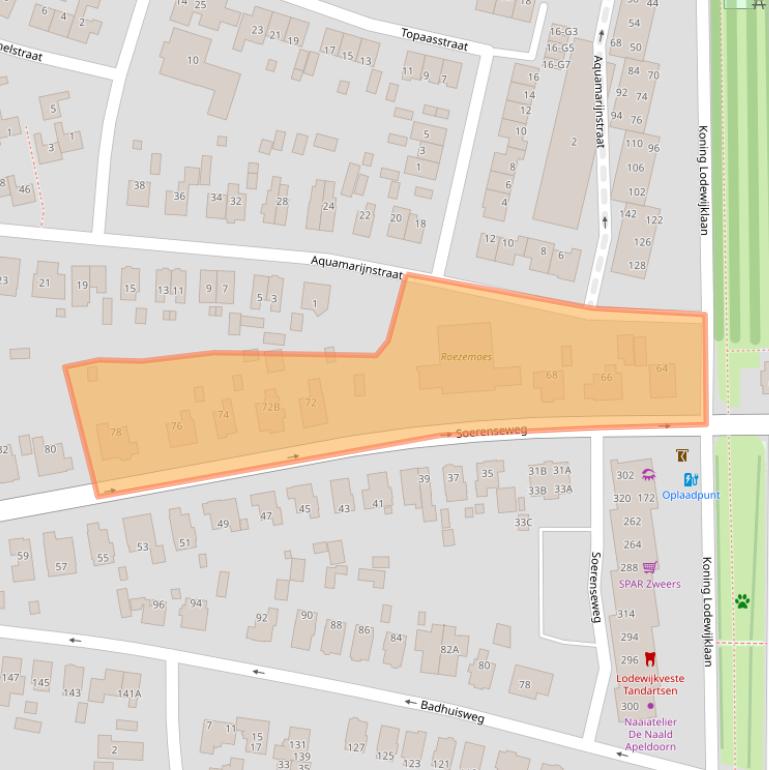 Kaart van postcodegebied 7314JG.