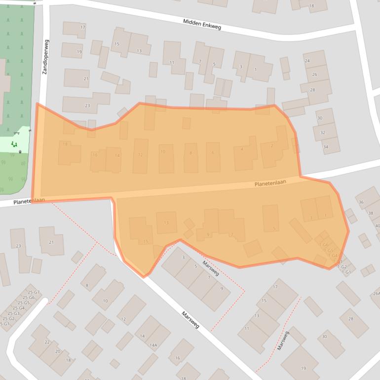 Kaart van postcodegebied 7314KA.