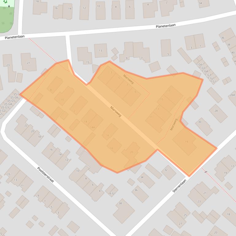 Kaart van postcodegebied 7314KD.