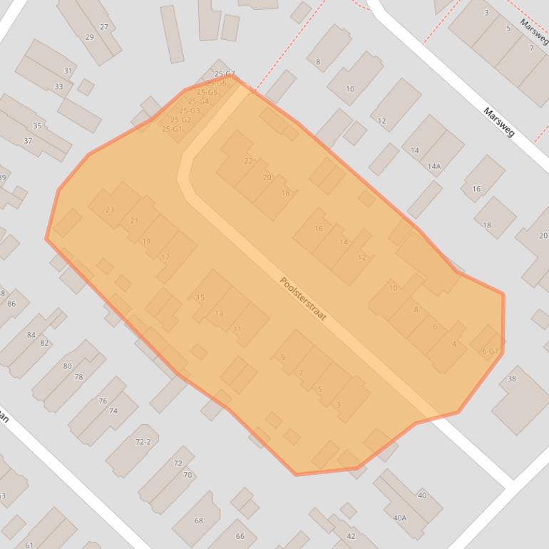 Kaart van postcodegebied 7314KE.