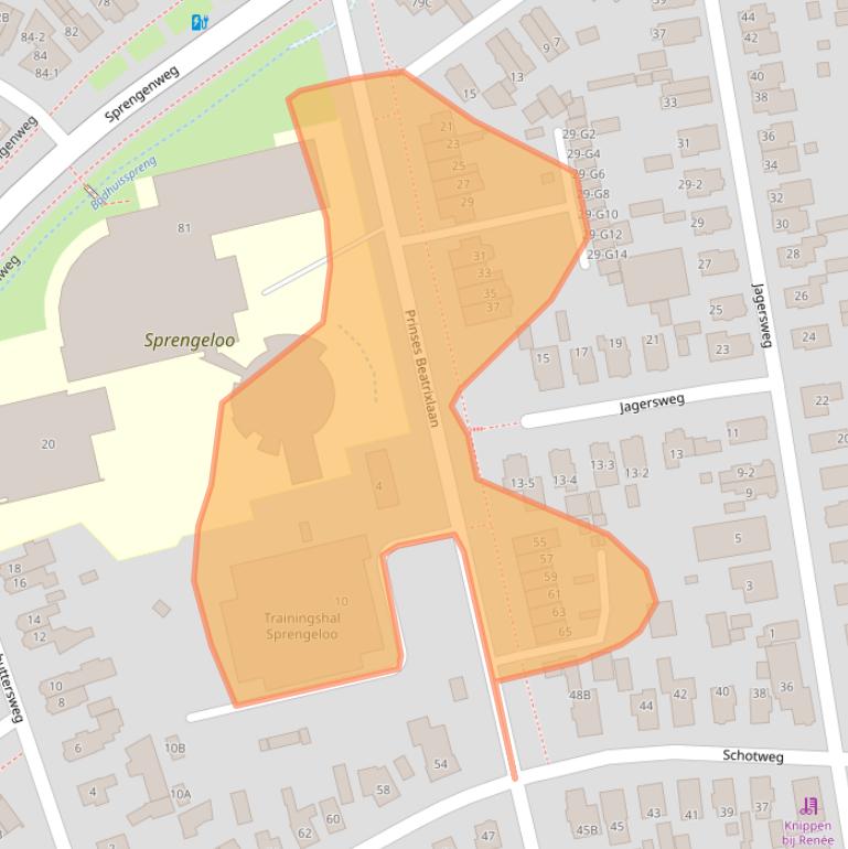 Kaart van postcodegebied 7314KP.