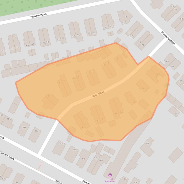 Kaart van postcodegebied 7314KZ.