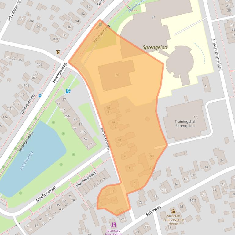 Kaart van postcodegebied 7314LA.