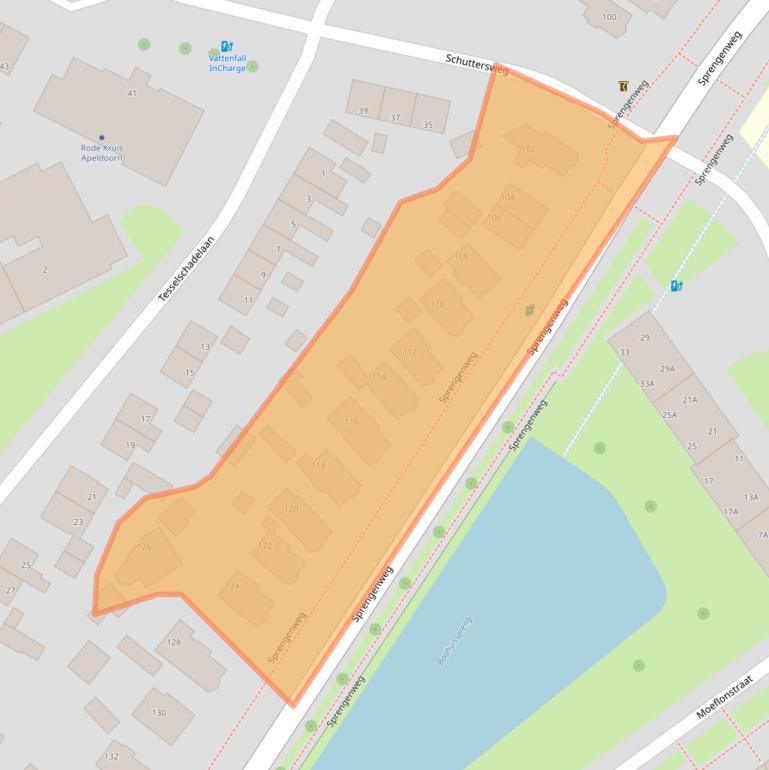 Kaart van postcodegebied 7314PK.