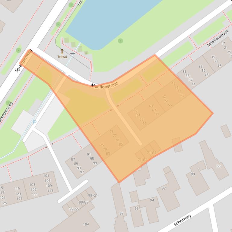 Kaart van postcodegebied 7314PN.