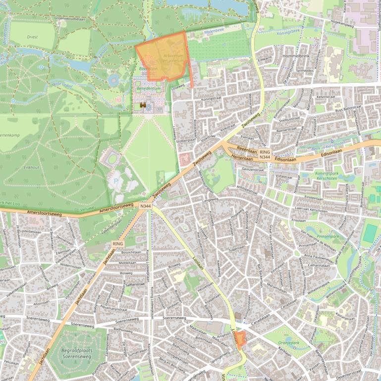 Kaart van postcodegebied 7315AA.