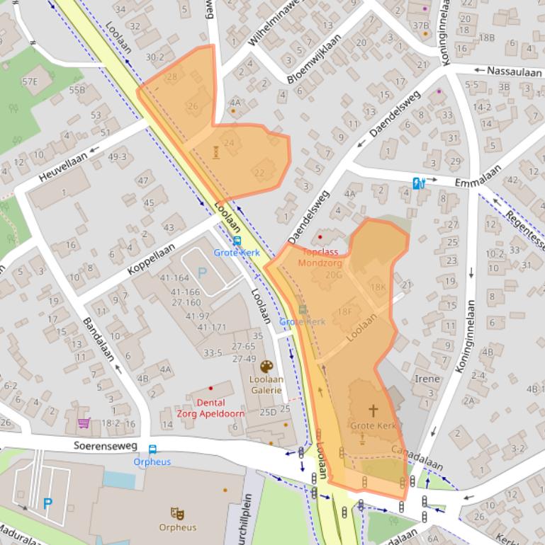 Kaart van postcodegebied 7315AB.