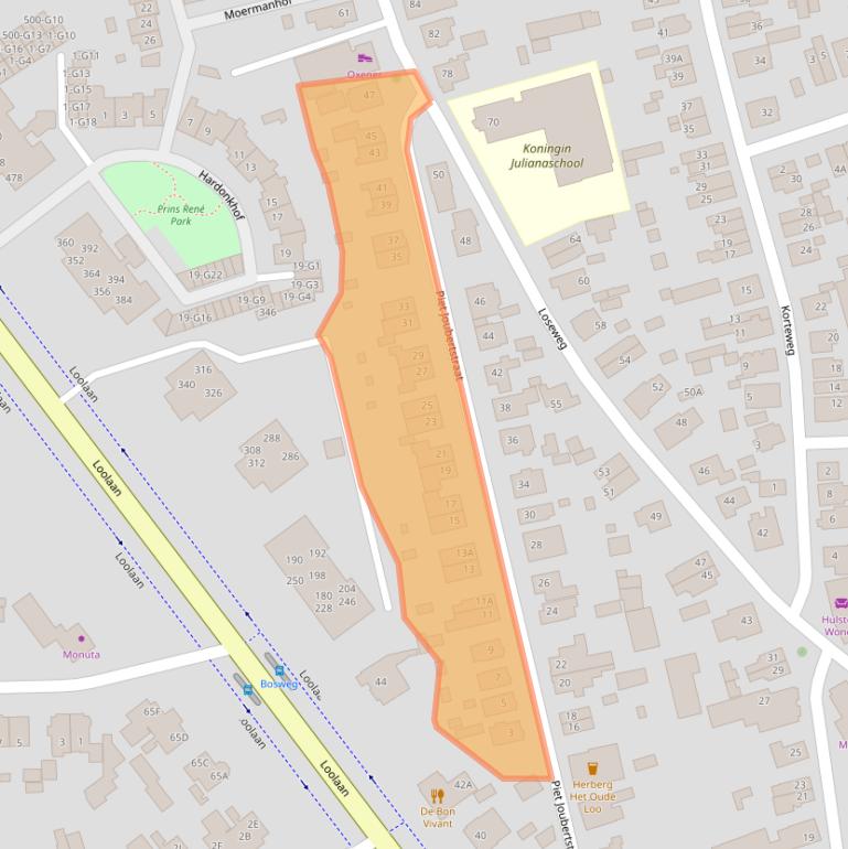 Kaart van postcodegebied 7315AT.