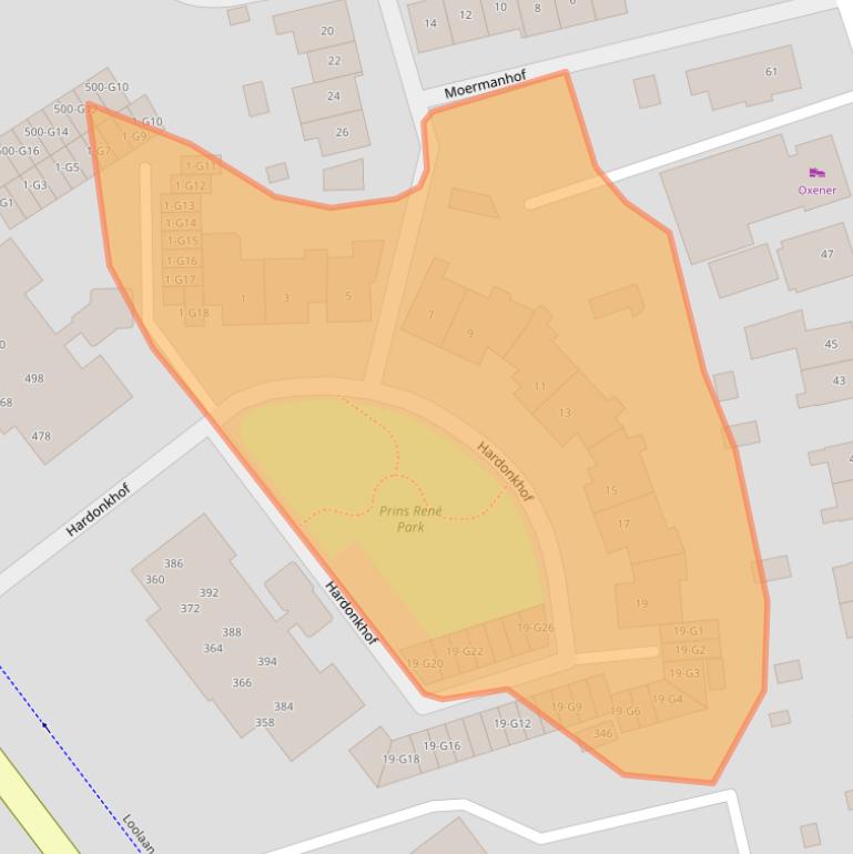 Kaart van postcodegebied 7315AX.