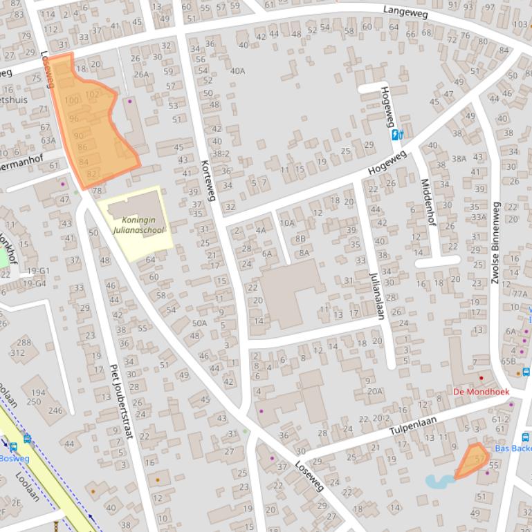 Kaart van postcodegebied 7315BH.