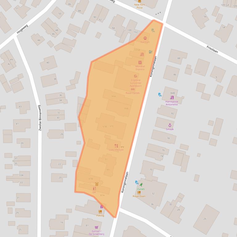 Kaart van postcodegebied 7315BP.