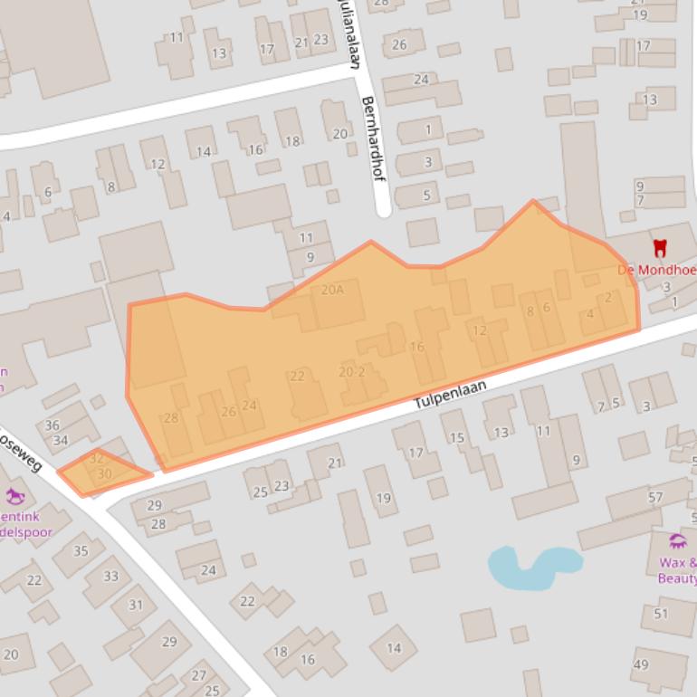 Kaart van postcodegebied 7315BX.