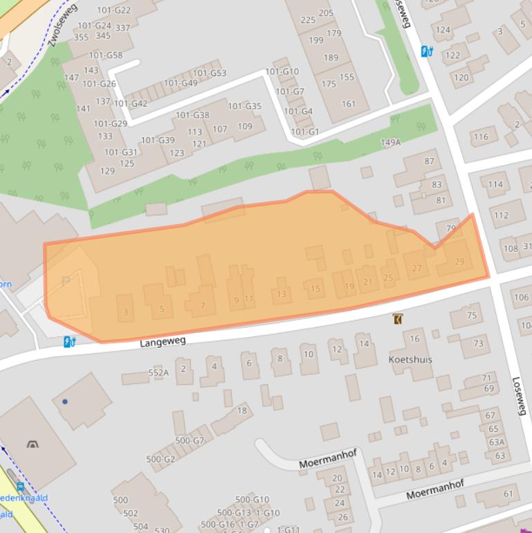 Kaart van postcodegebied 7315CP.