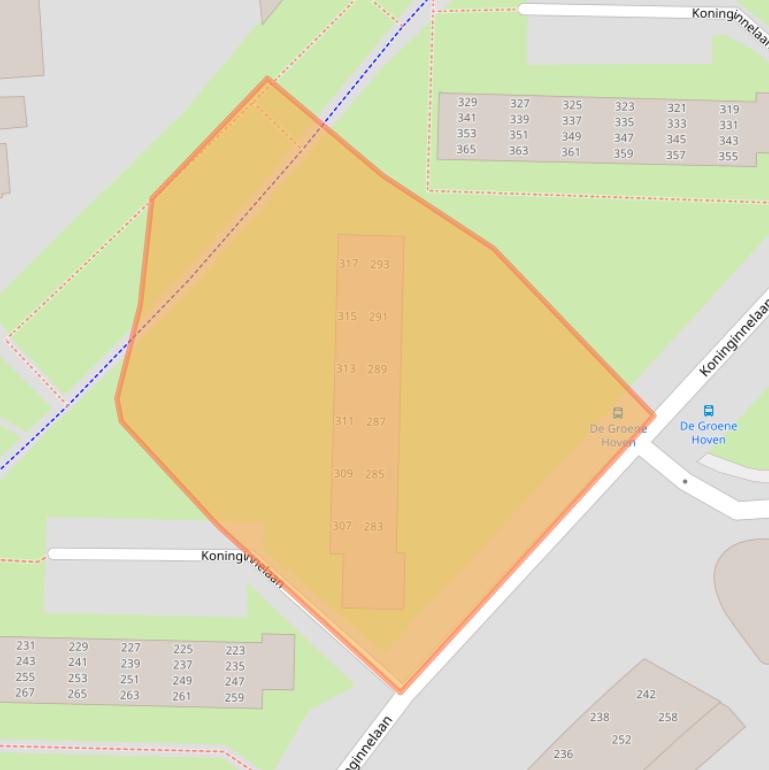 Kaart van postcodegebied 7315DX.