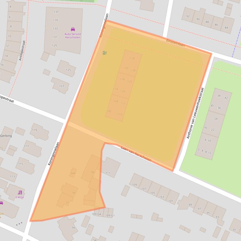 Kaart van postcodegebied 7315EB.