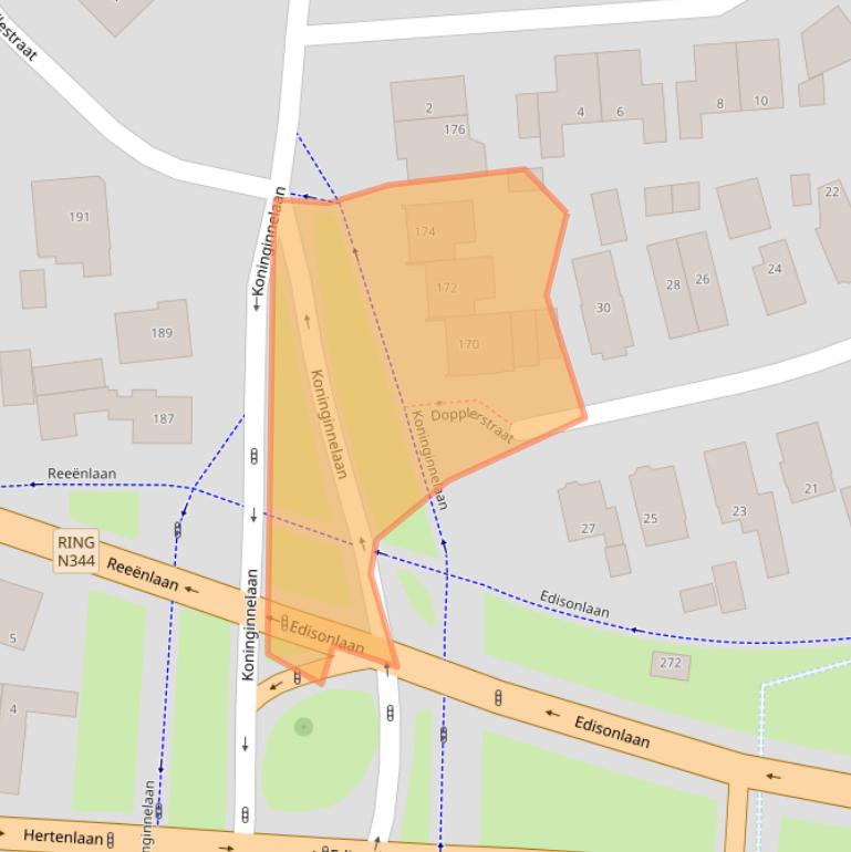 Kaart van postcodegebied 7315EC.