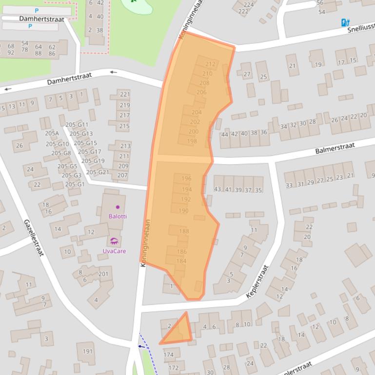 Kaart van postcodegebied 7315ED.