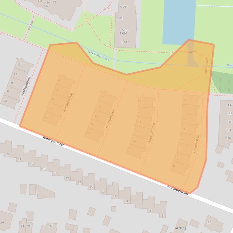 Kaart van postcodegebied 7315EH.